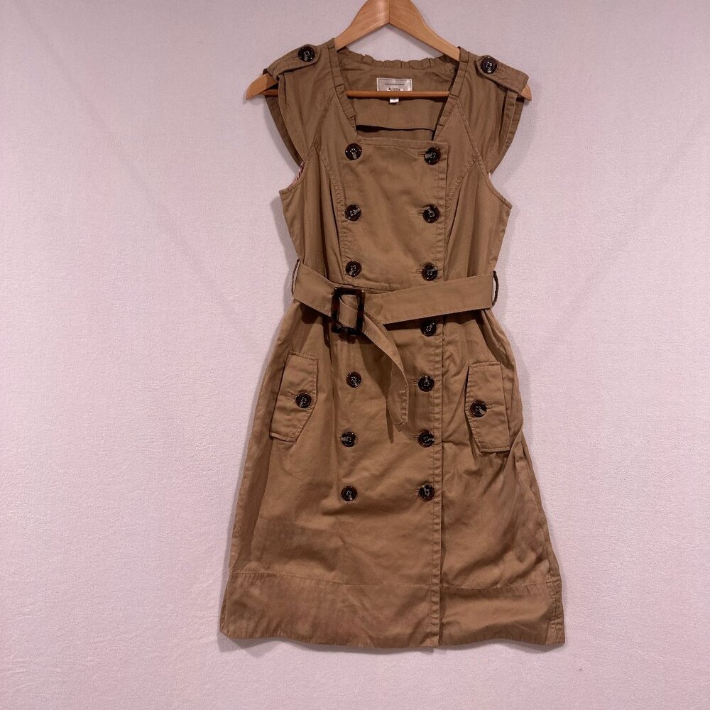 Anthropologie Moulinette Soeurs Khaki Trench Dress Size 4
